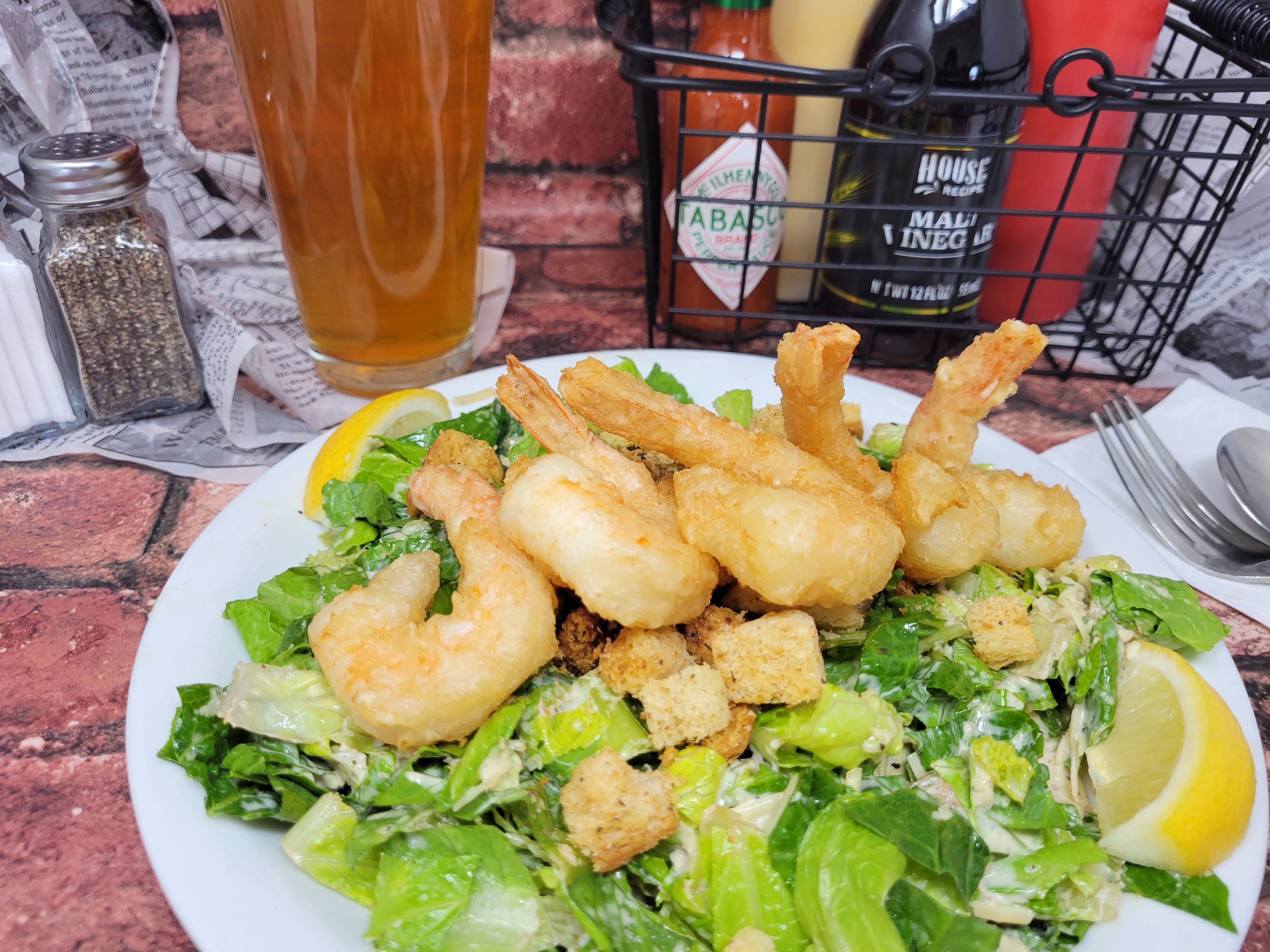 a plate of food on a table